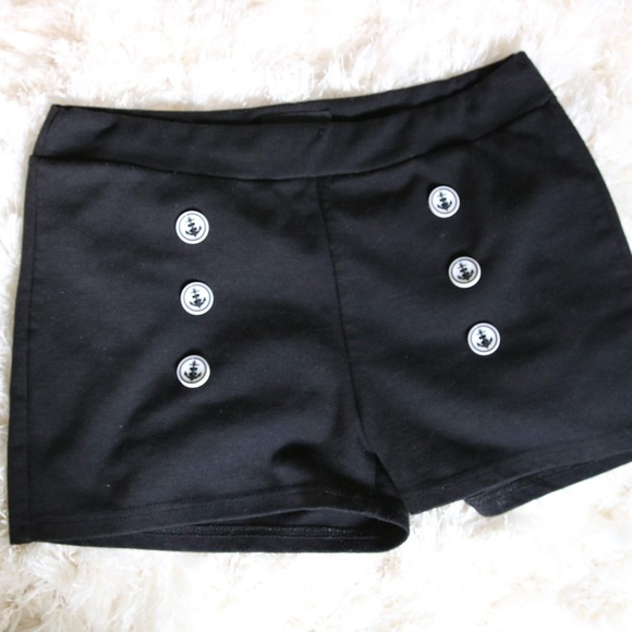 Sourpuss Pants - High-Waisted Stretchy Hot Pants by Sourpuss